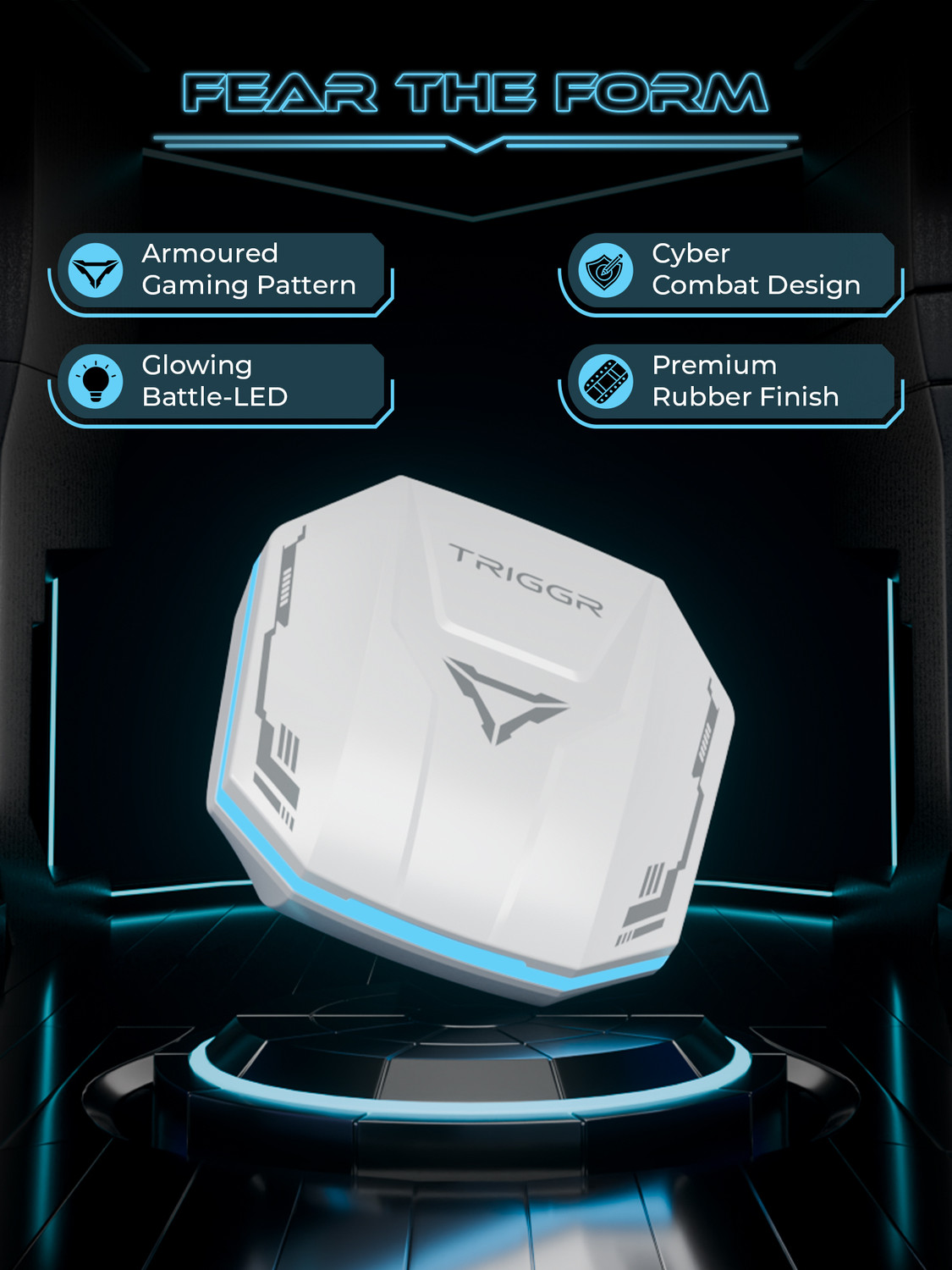 Image of TRIGGR Raze 2 with BT v6.0, Battle-LED, 40H Battery, 40ms Latency, Rubber Finish Bluetooth