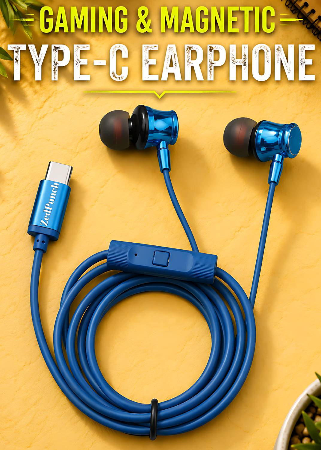 ZedPunch Type C Wired Earphone with Mic - Image 2