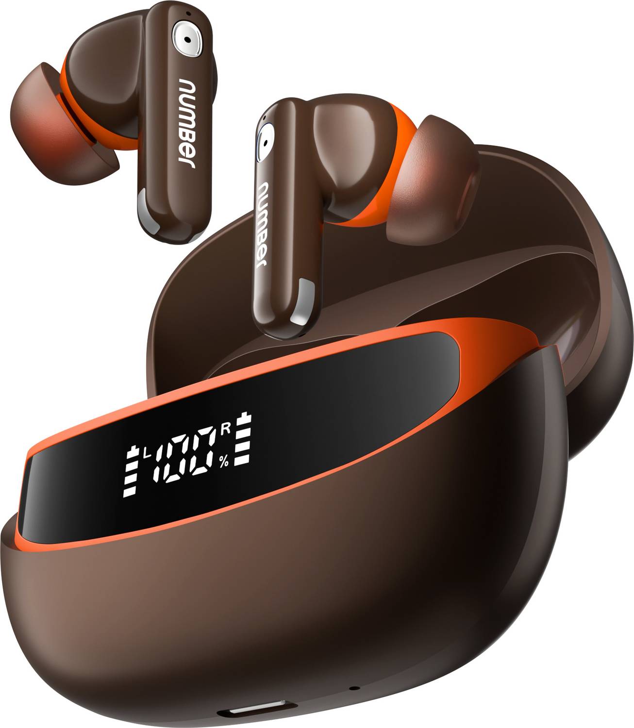 Number Navo Buds Z1 Earbuds 72H Battery, Dual Pairing, 4 Mic ENC, Hi-Bass, 35ms Gaming Bluetooth