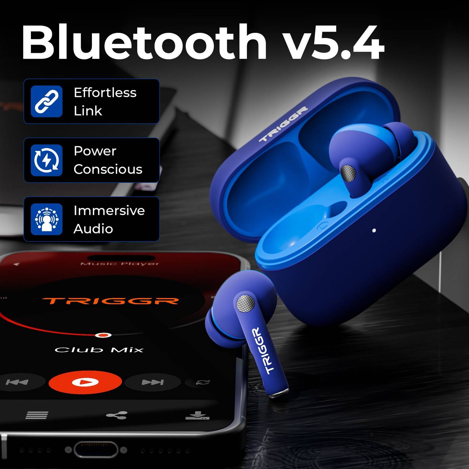 TRIGGR Ultrabuds N4 with Premium Finish, Rubber Grip Design, 40H - Image 4