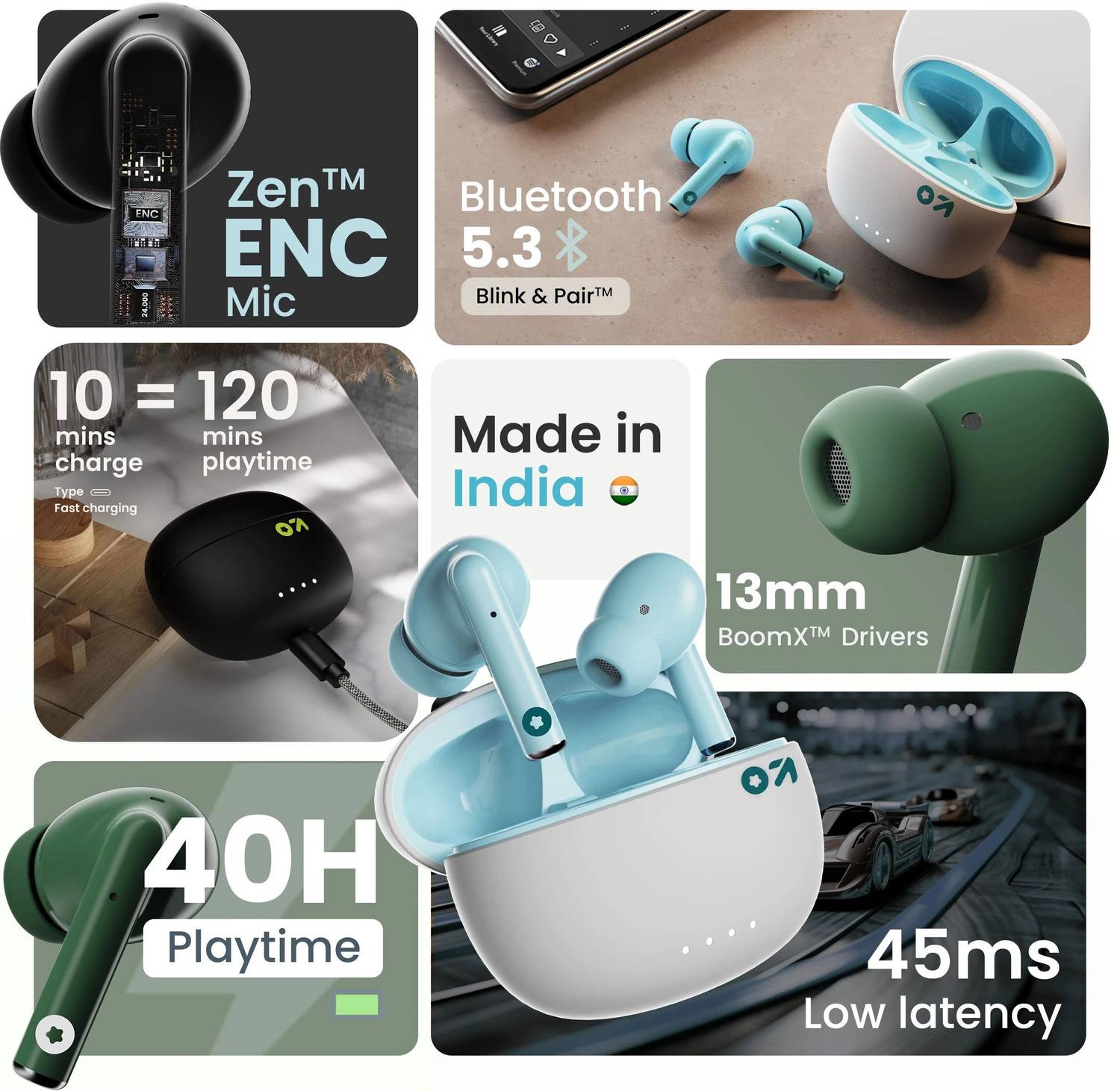 GOBOULT W20 Wireless Earbuds with ENC Mic - Image 2