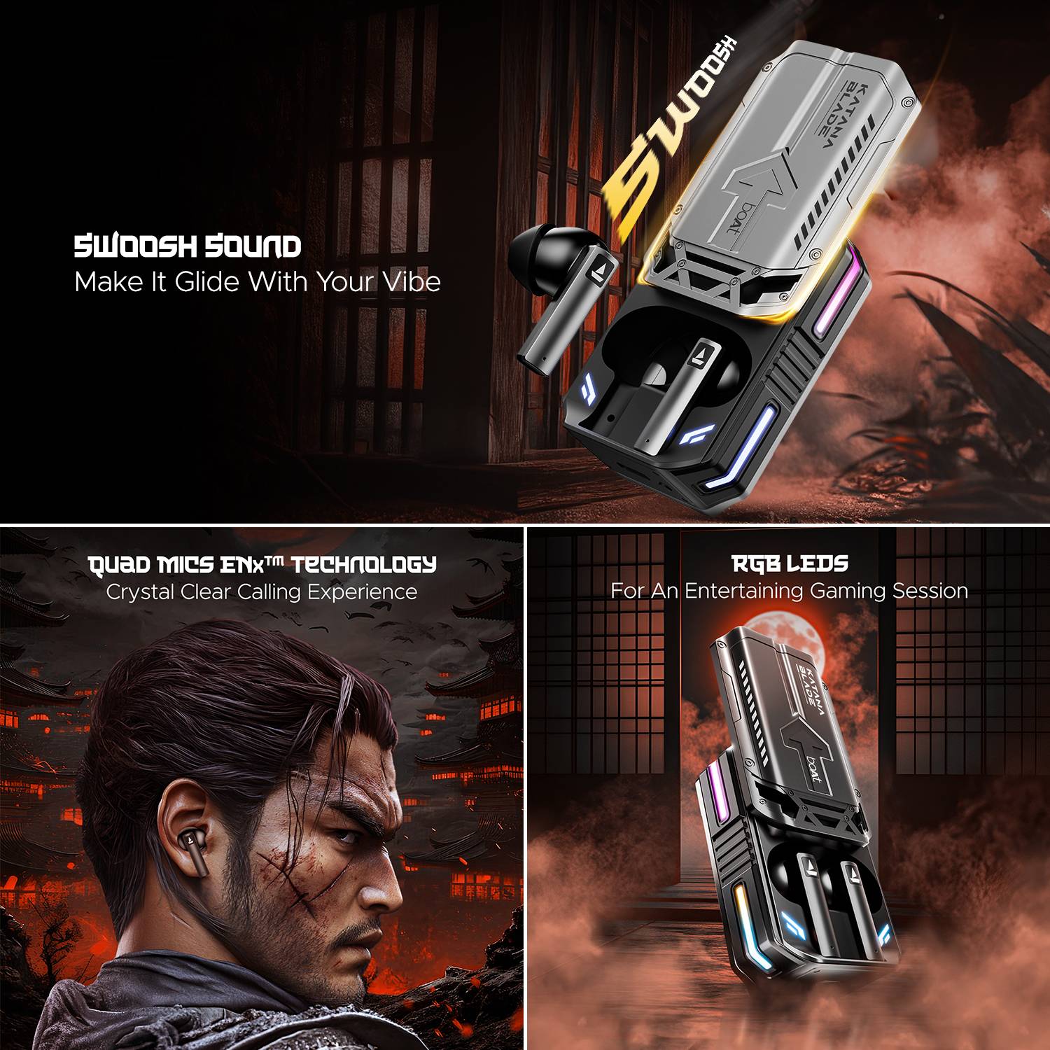 boAt Immortal Katana Blade Bluetooth Gaming Earbuds - Image 3
