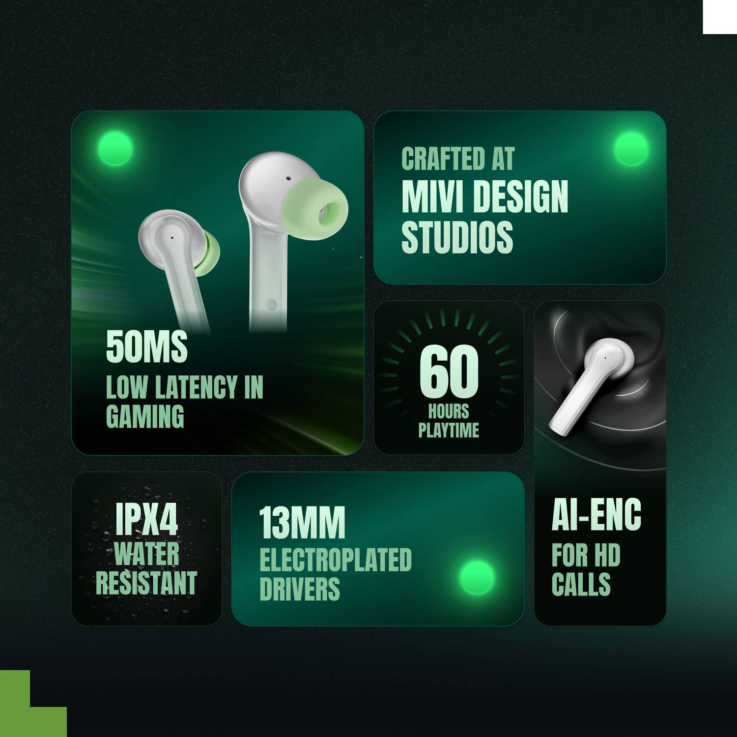 Mivi Duopods Horizon AI-ENC Bluetooth Earphones - Image 2
