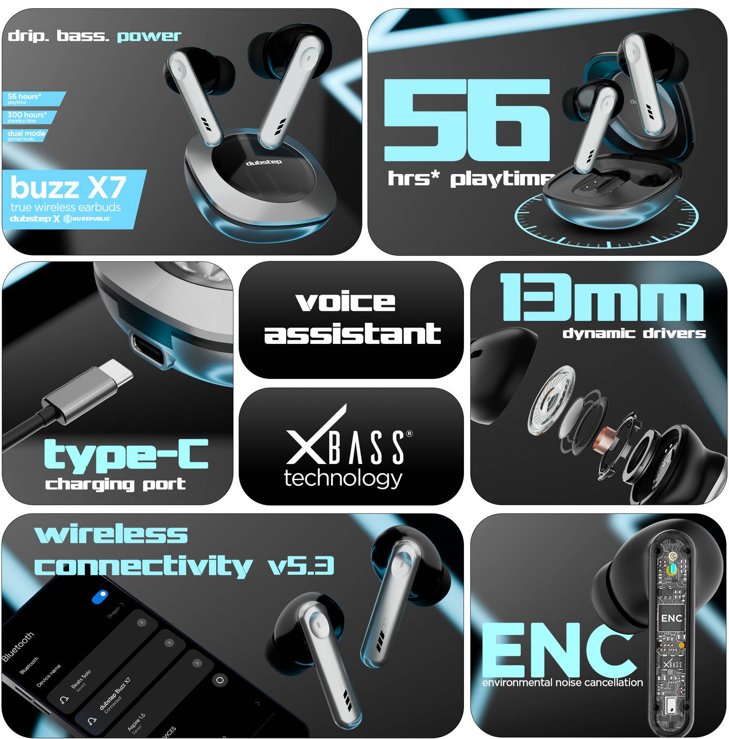 Dubstep Buzz X7 Bluetooth Earphones - Image 3