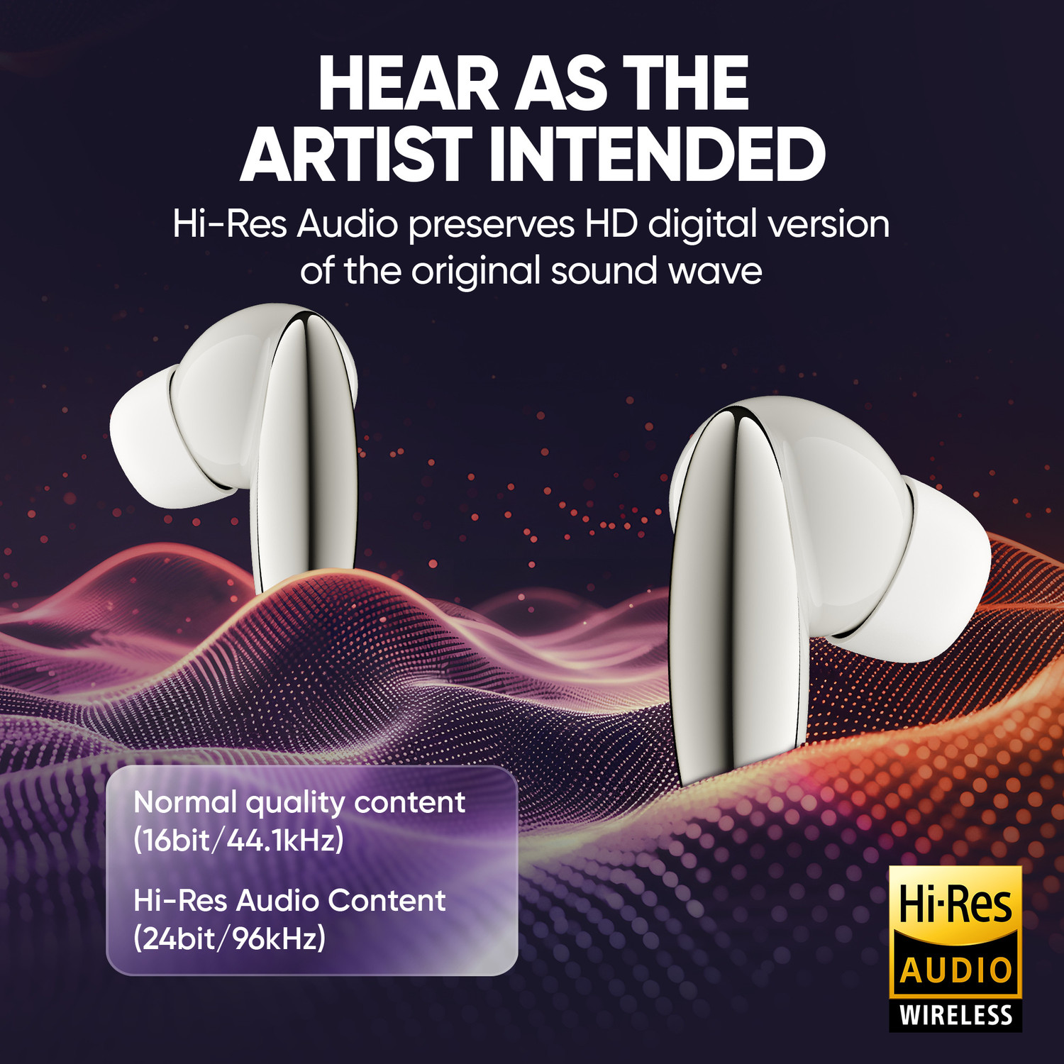 Image of Mivi SuperPods Hype TWS New Launch, 38dB ANC, Hi-Res Audio, LDAC, 60H, BT v5.4 Bluetooth