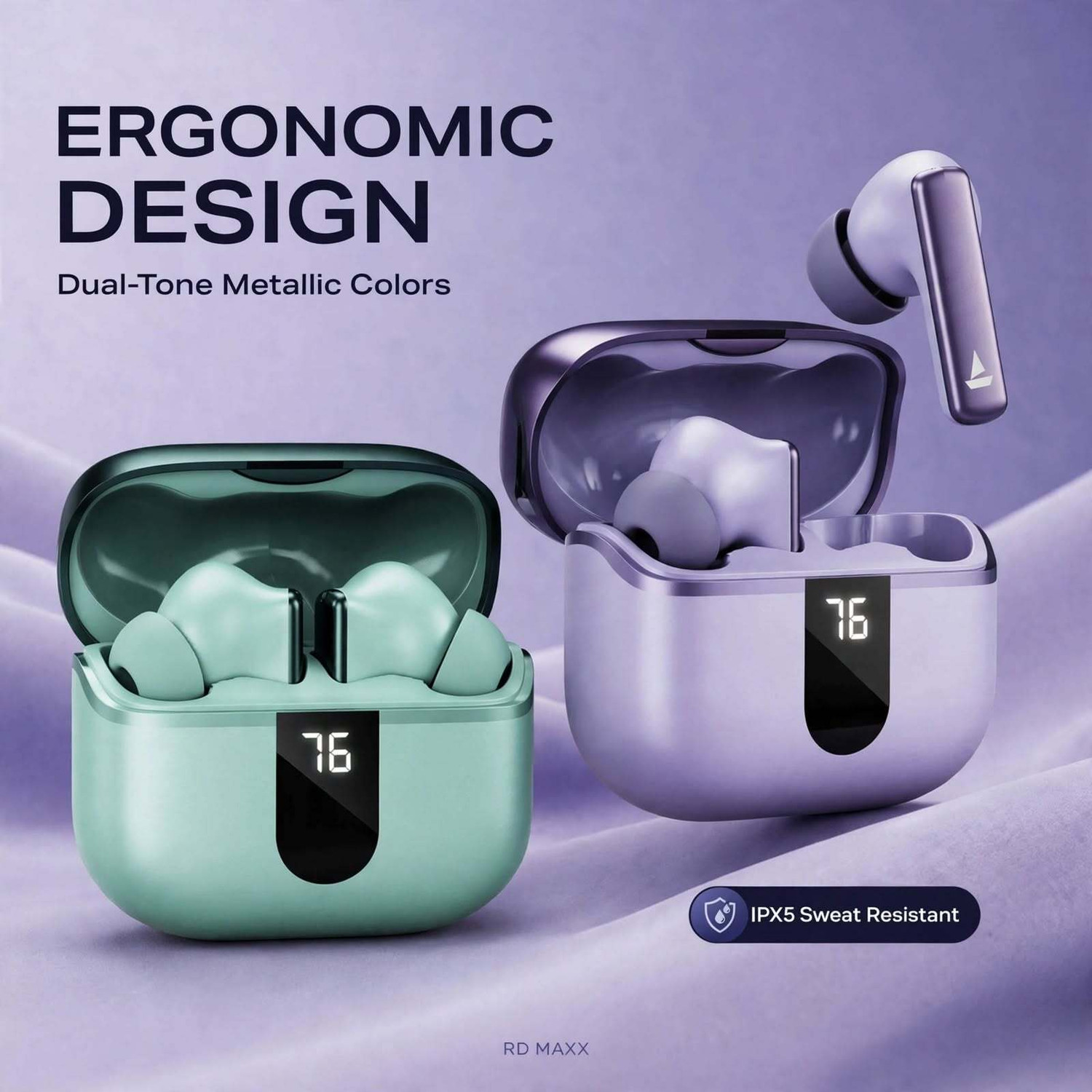 Image of RD maxx Boot Prime 181 new premium Quality earbuds Bluetooth Headset (Green, True Wireless)