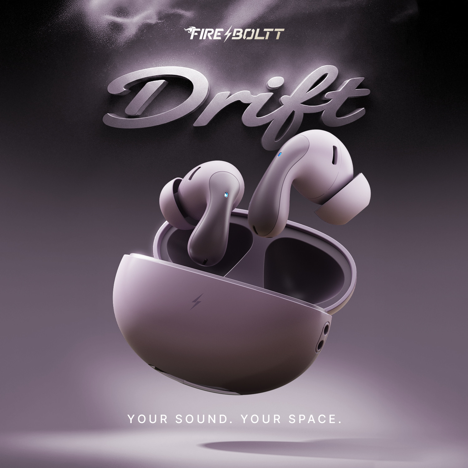 Image of Fire-Boltt Aero Drift TWS Earbuds, Custom EQ Profiles 50H Battery Display Case Quad Mic ENC Bluetooth