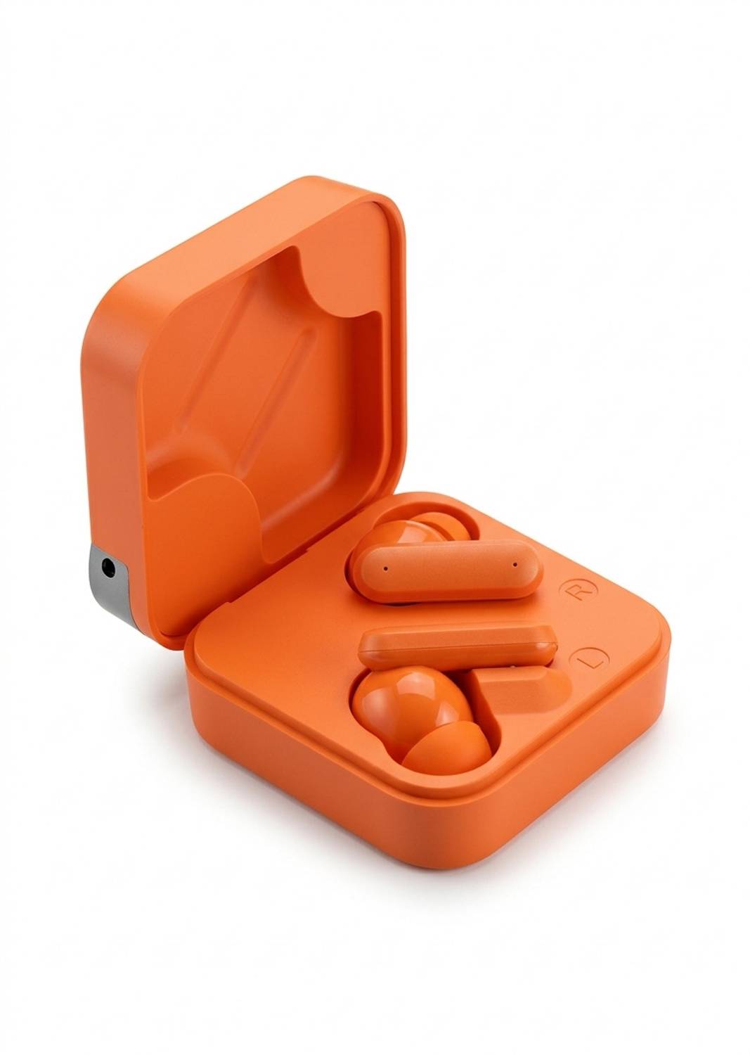 TECHIO orange-pro-earbuds Bluetooth Headset (Orange, True Wireles