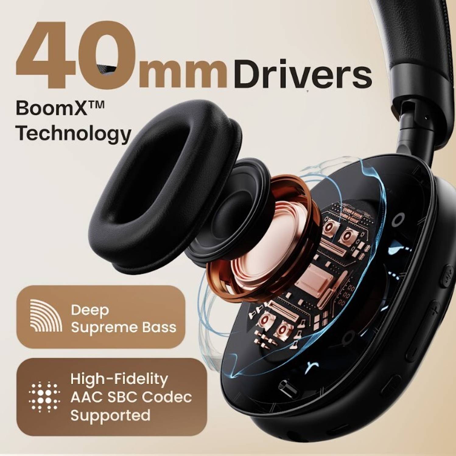 GOBOULT Fluid X 60Hrs Bluetooth Headphones - Image 5