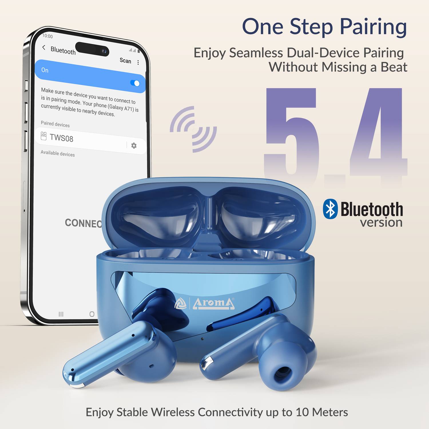 Aroma TWS8 V5.4 Bluetooth Earbuds - Image 5