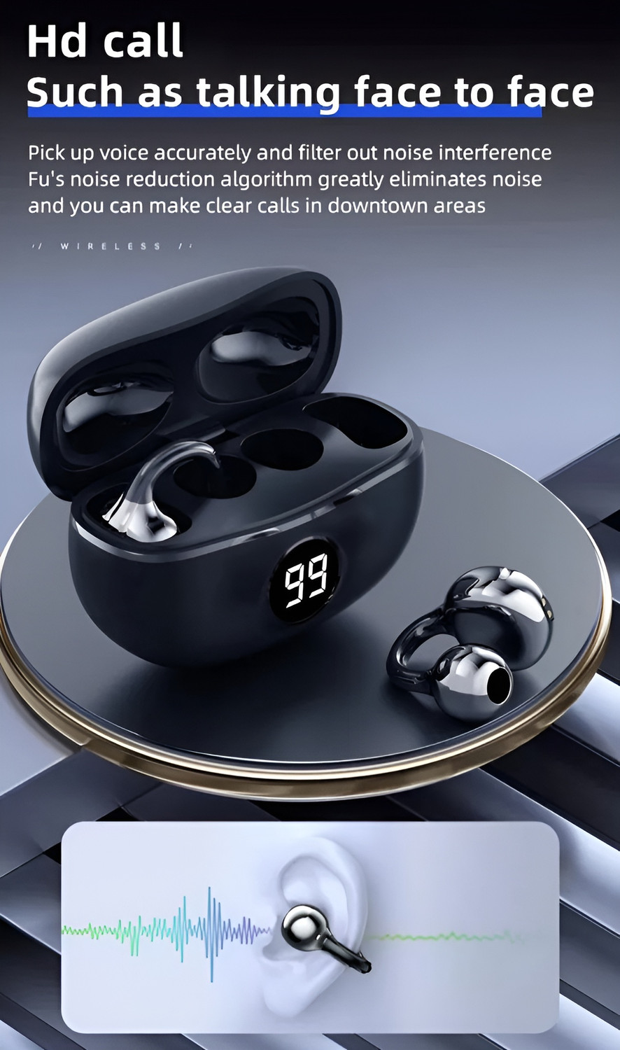 Image of COREGENIX S88 Magnetic Clip Bluetooth TWS Earbuds with ENC, 13mm Driver, 45hrs of Playtime Bluetooth