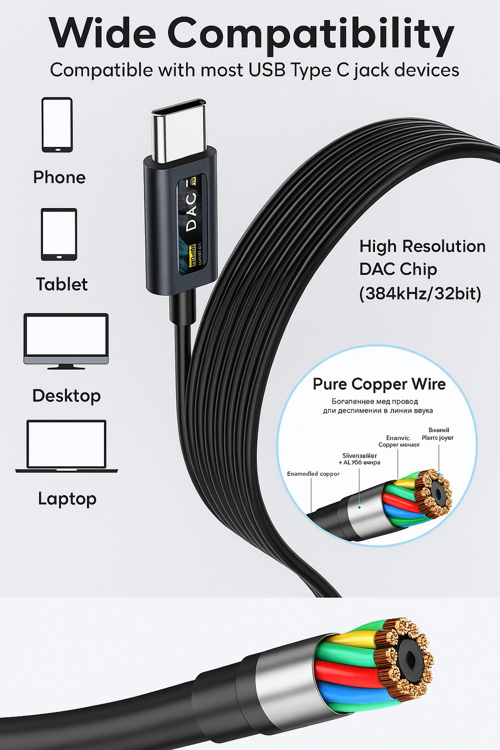 Image of Shovan Type-C Earphone Metallic Finish|ENC Mic|Magnetized Buds HD Sound 025 Wired Gaming