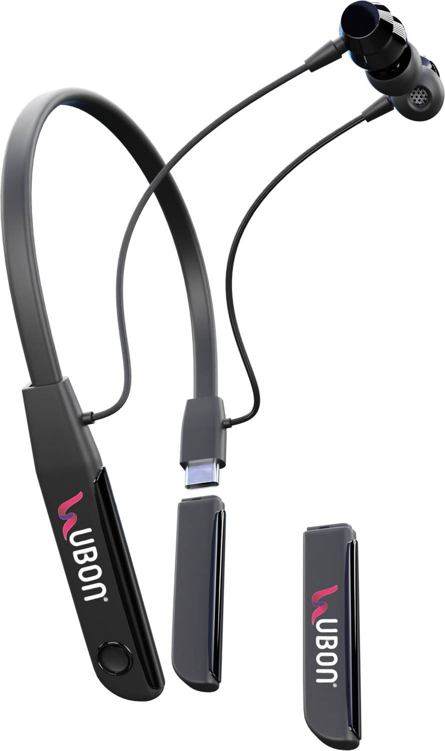 electricbass wireless neckband with detachable battery smart magn