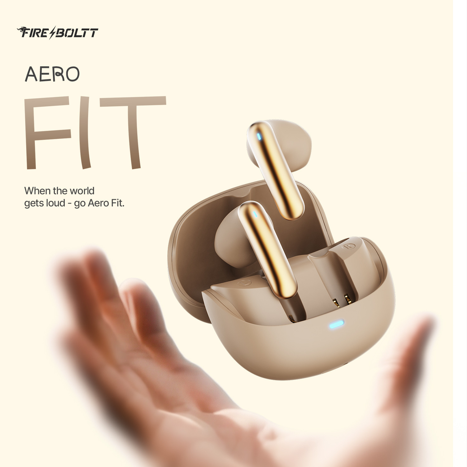 Image of Fire-Boltt Aero Fit TWS Earbuds, Custom EQ Profiles, 50H Battery, Quad Mic ENC, BT 5.4 Bluetooth