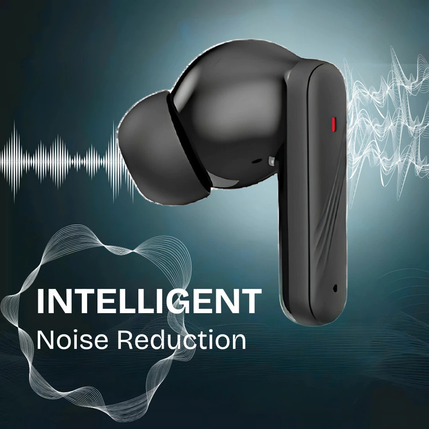 Image of ModishOmbre Future pods 20 black & red | 13 mm Driver | Super Bass TWS Earbuds Bluetooth