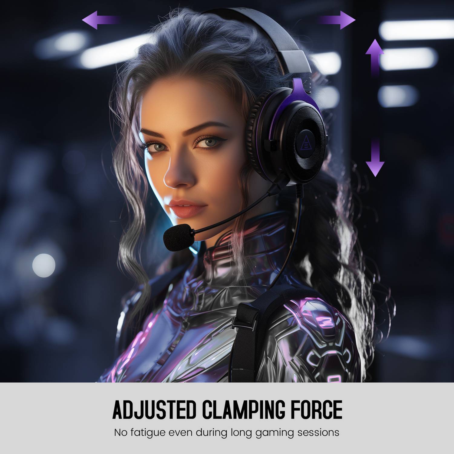 EKSA E900 Purple Wired Gaming Headphones - Image 4
