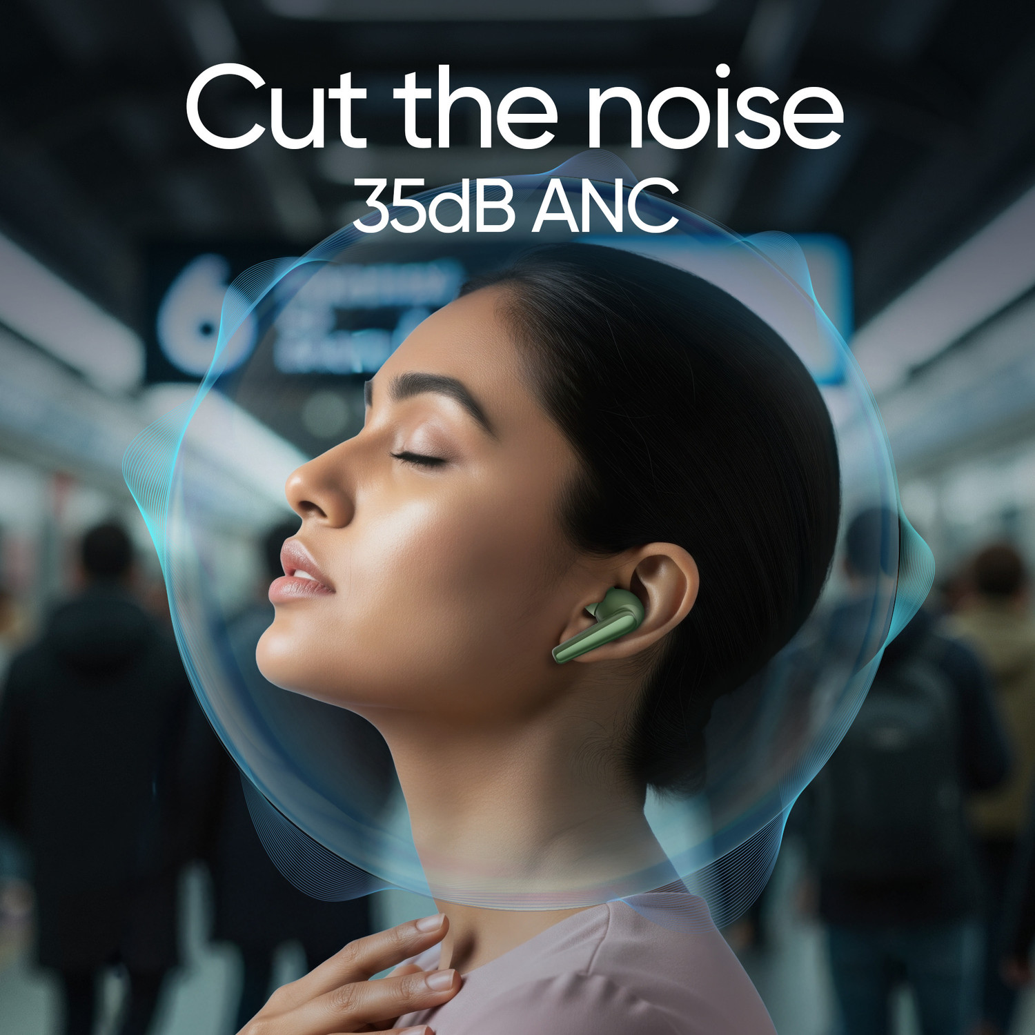 Image of Mivi DuoPods Solo TWS New Launch, 35dB ANC, 60H, Rich Bass, 50ms Gaming Mode, BT v5.3 Bluetooth