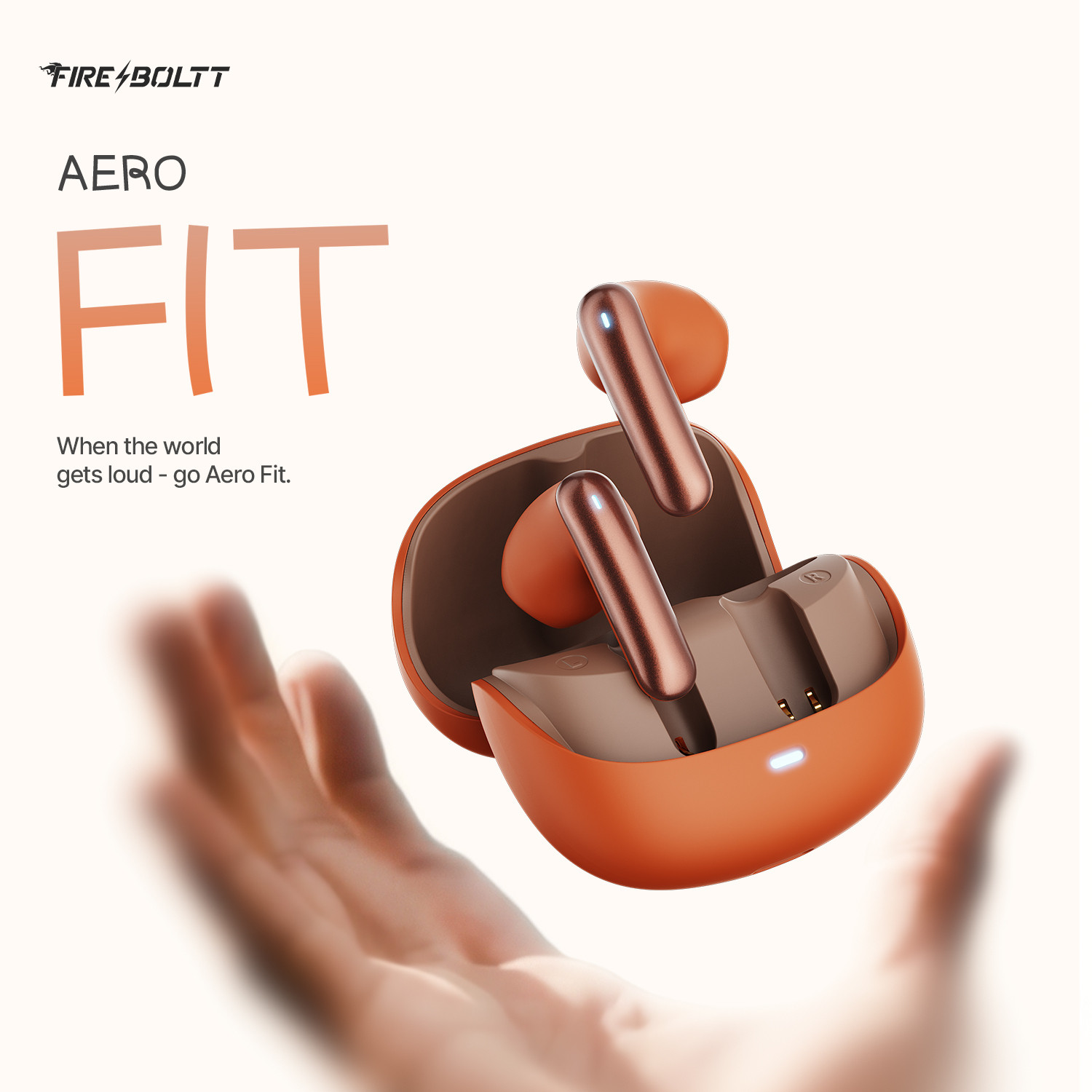 Image of Fire-Boltt Aero Fit TWS Earbuds, Custom EQ Profiles, 50H Battery, Quad Mic ENC, BT 5.4 Bluetooth