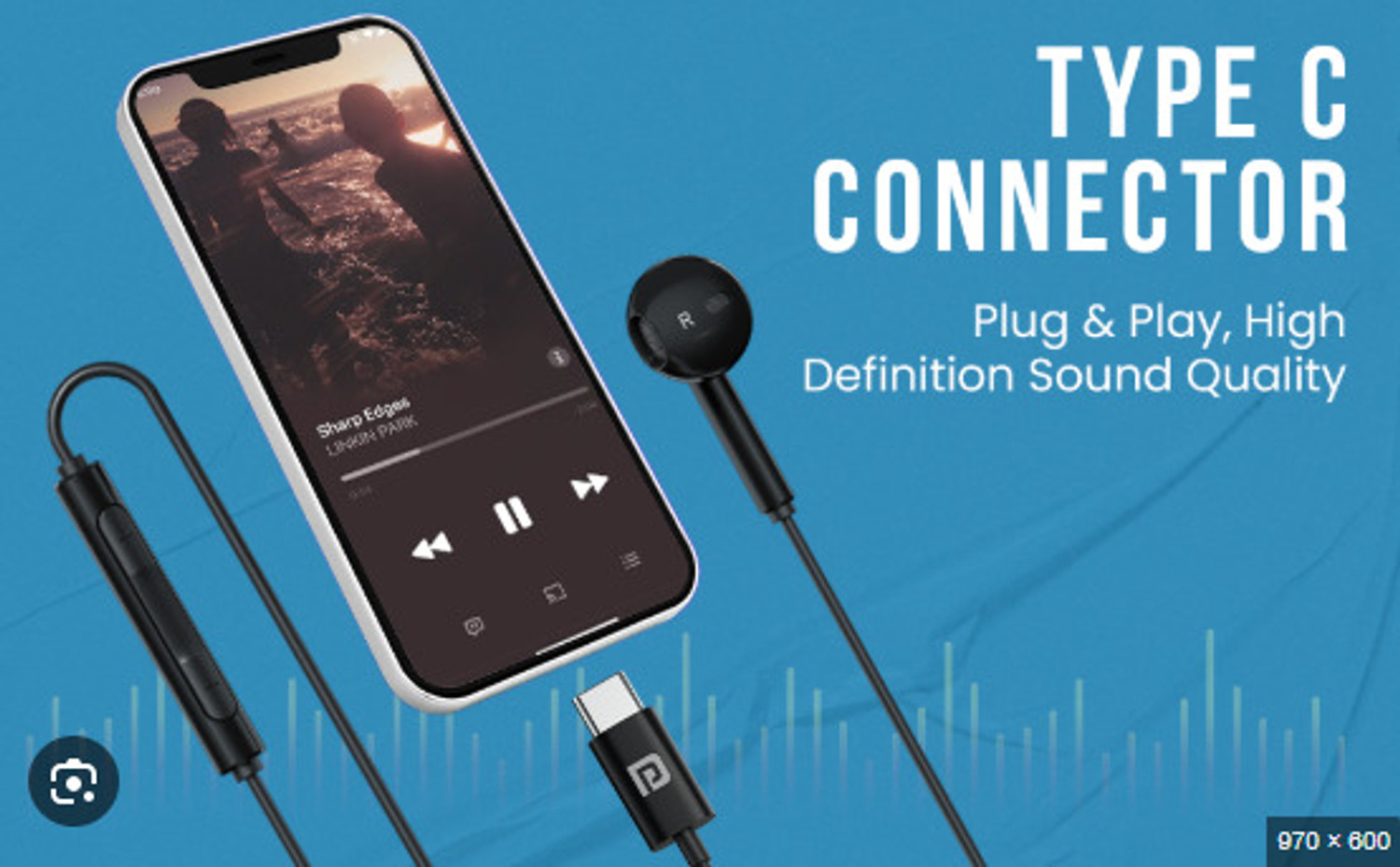 Image of Portronics CONCH THETA-C IN LINE MIC WIRED EAR PHONE WITH 14.2MM DYNAMIC Wired