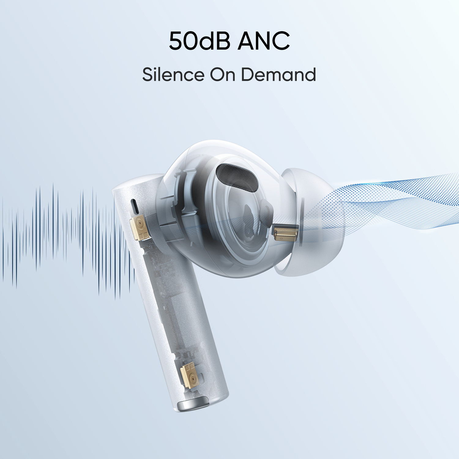 Image of realme Buds Air 6 Pro with 50dB ANC, 360 Spatial Audio and upto 40 hours Playback Bluetooth