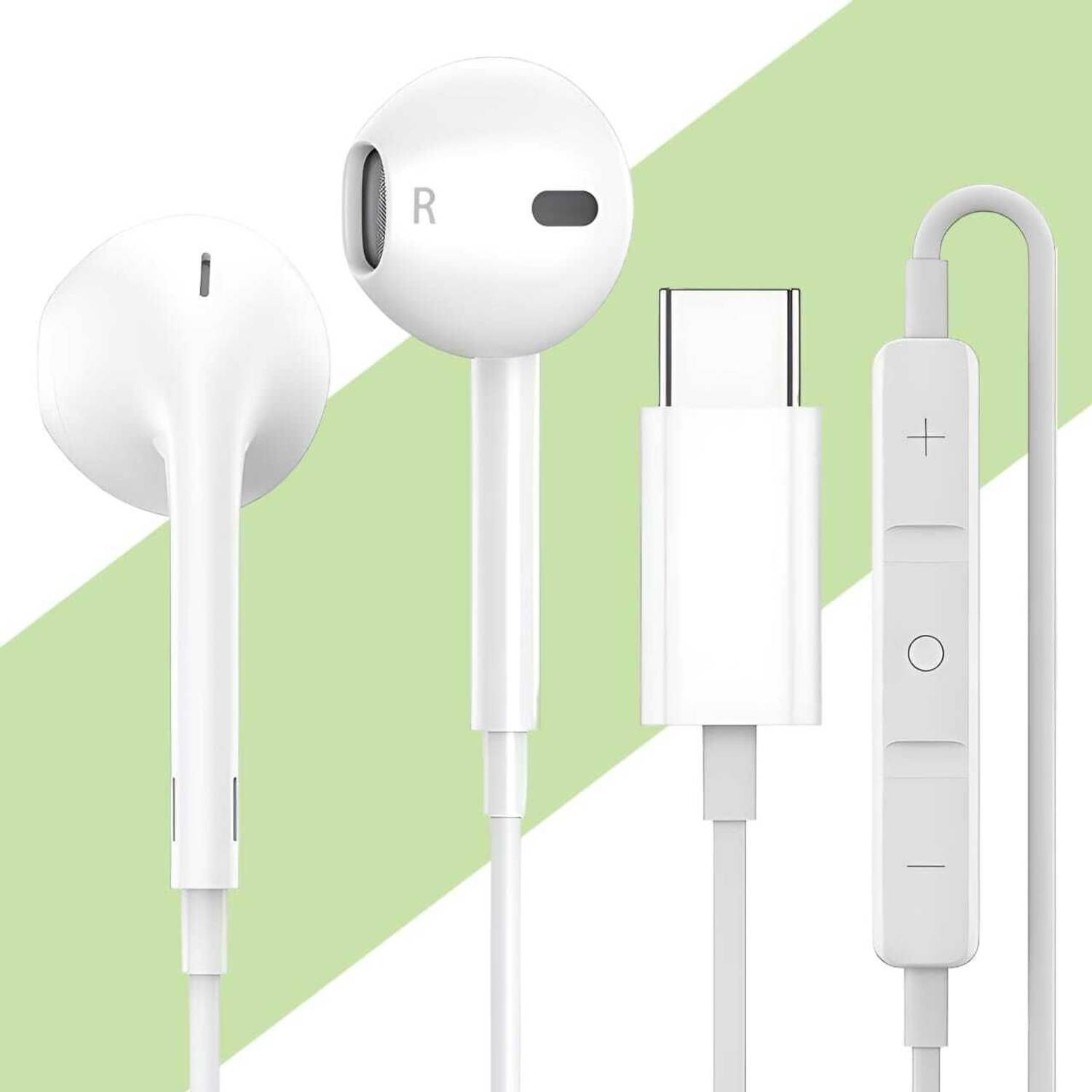 BITWEAVE Type C Handsfree with Mic for iPhone 15/iPhone 15 Plus/iPhone 15 Pro[19MU] Wired