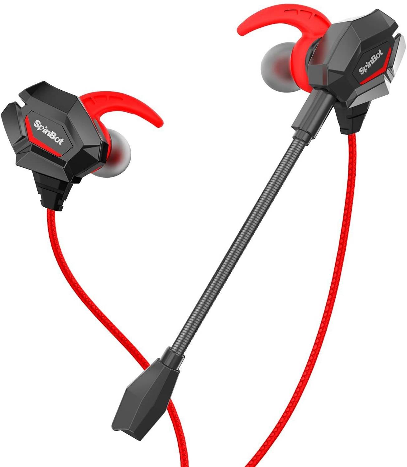 SpinBot BattleBudz W20 Earphones with Boom Mic for Mobiles,PC,Xbo