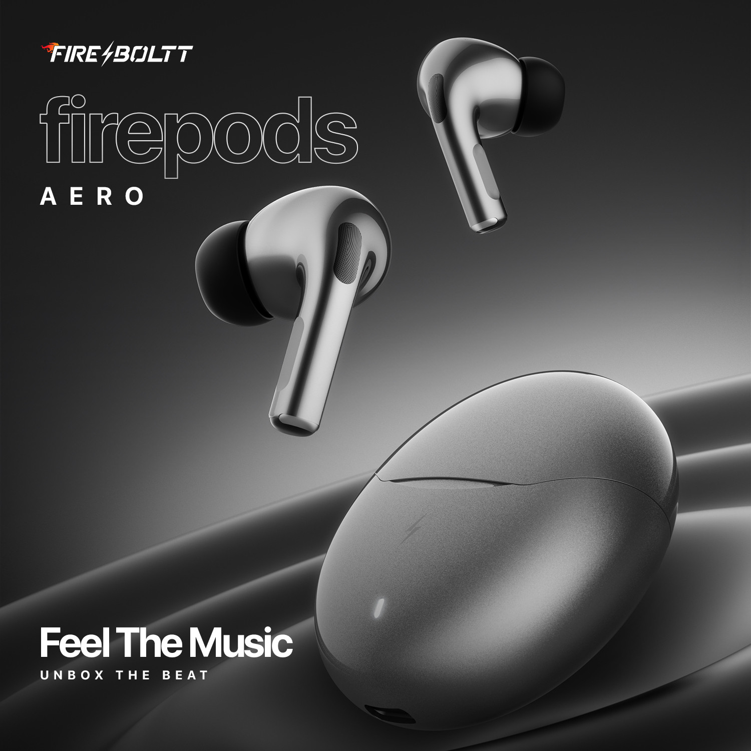 Image of Fire-Boltt Aero TWS Earbuds, Custom EQ Profiles, 50H Battery, Quad Mic ENC, BT 5.4 13mm Bluetooth