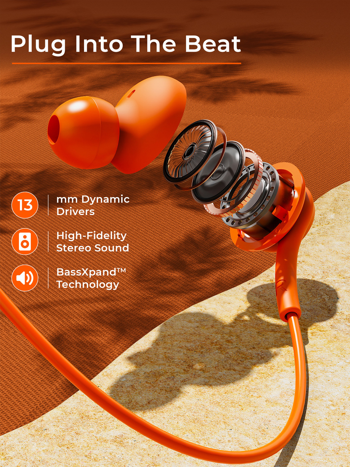 Image of TRIGGR Drip Type-C Wired Earphones with 13mm Driver, In-line Controls, Rich Bass, Mic Wired