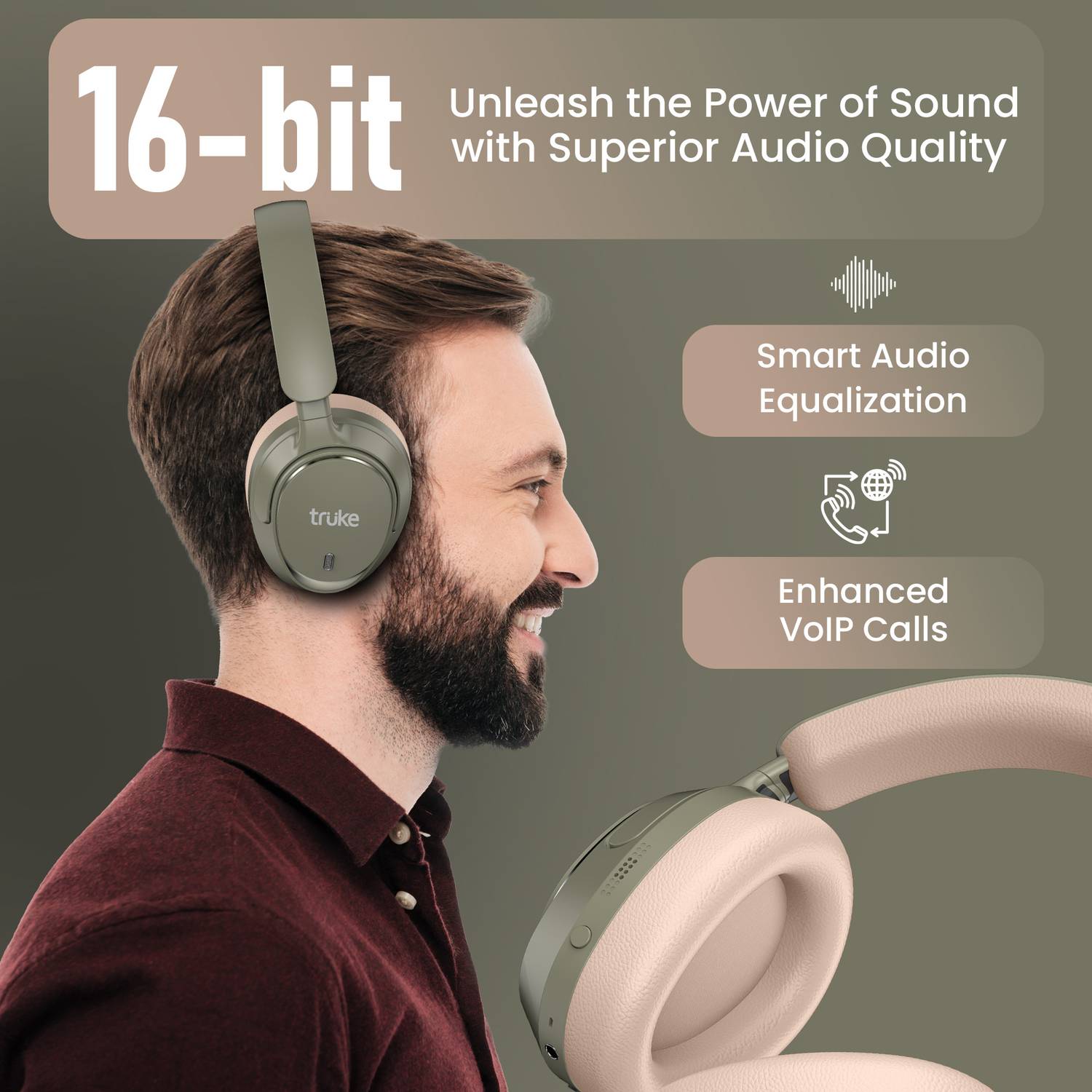 truke Aura Bass Bluetooth Headphones - Image 4