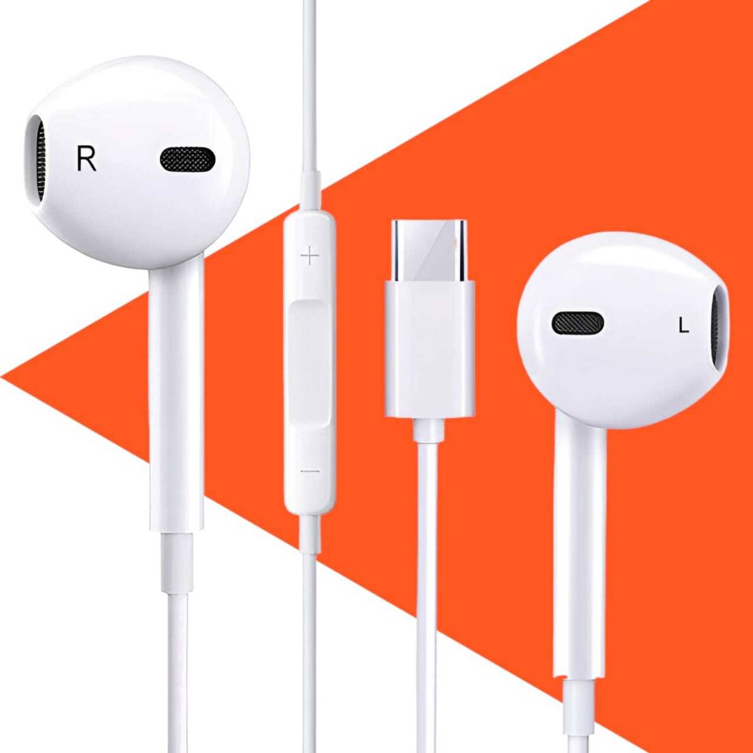 Bxeno Type C Handsfree with Mic For Galaxy M14/A15 5G/S24 Ultra/A15/A25[40] Wired