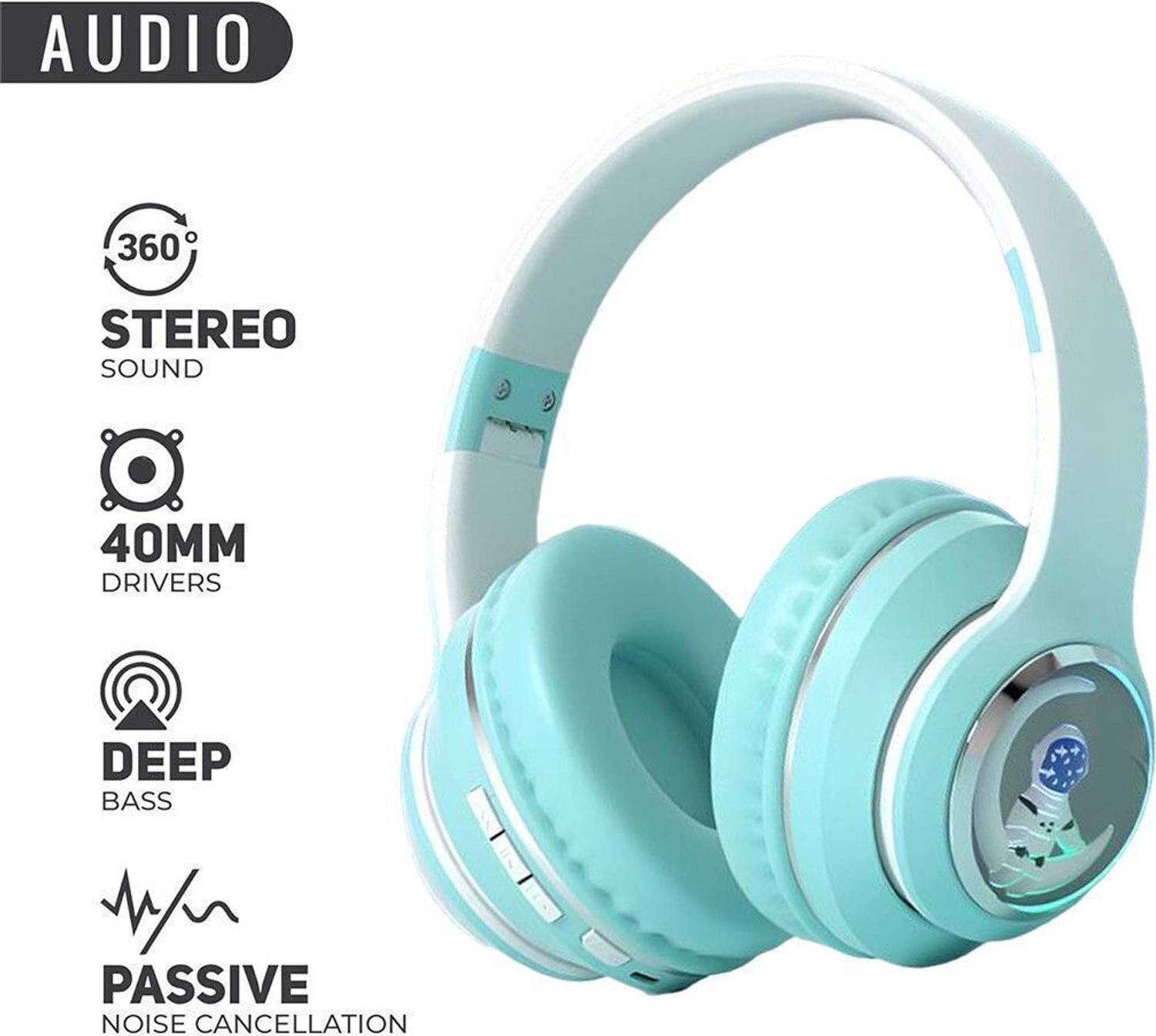 PunnkFunnk Astro Junior Kids’ Bluetooth Headphones - Image 2