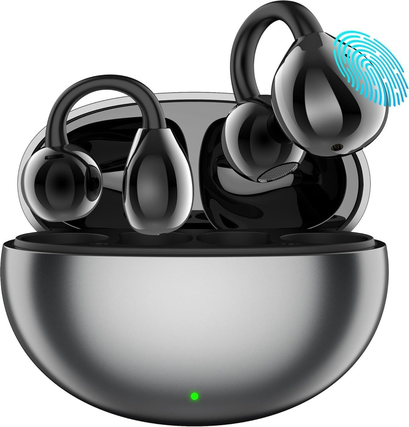 Image of FLUXIPRO Open-Ear Wireless Earbuds 40H Playtime Dual Pairing Quad Mic with ENC Bluetooth