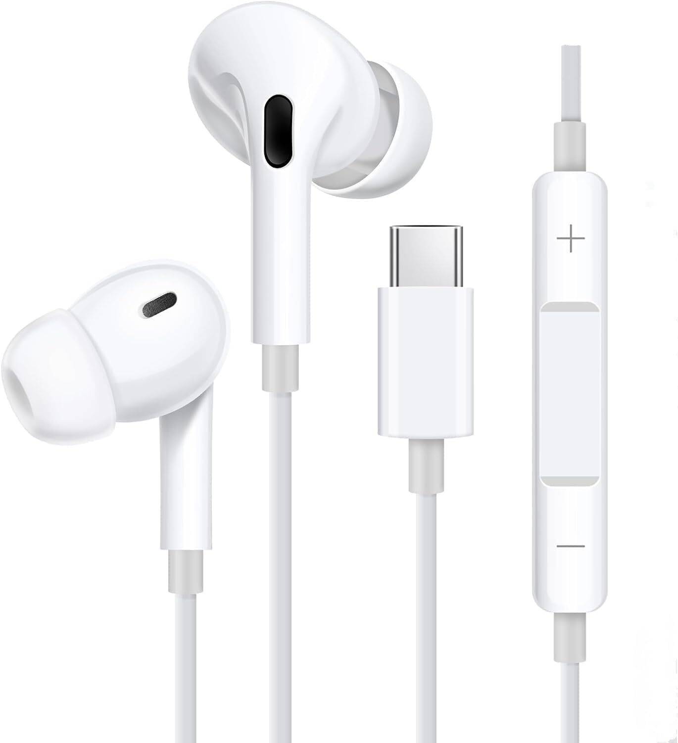 GIANAC USB C Wired Woofer Earphones Compatible for iPhone 17/16/1
