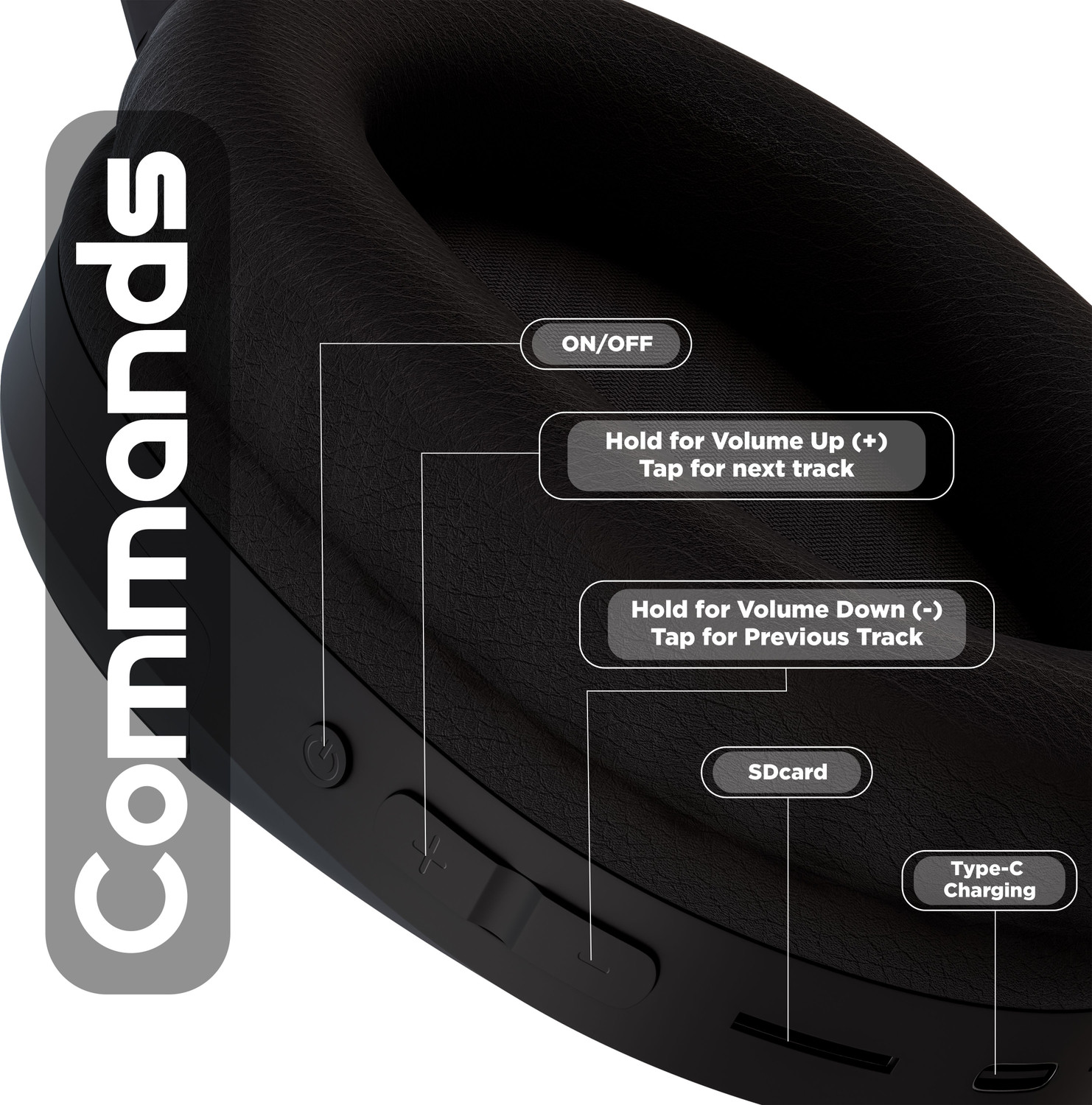 Image of MAK POWER CRUSHER with 60H Playback, Perfect for Music, Gaming & Calls Wireless Over-Ear Bluetooth