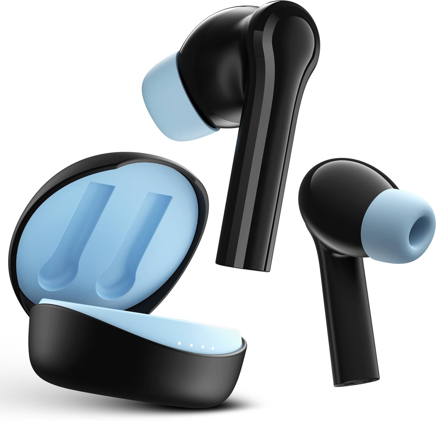 Mivi DuoPods D4 TWS,Rich Bass,50H Playtime,AI ENC,Low Latency,13mm,5.3 BT Bluetooth Headset  (Black, True Wireless)