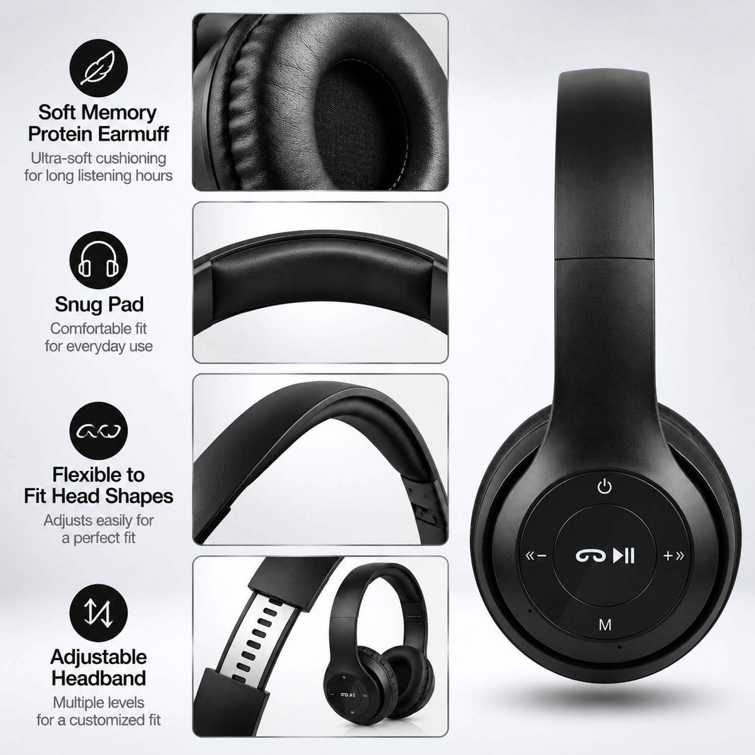 ShreeVistaar Foldable Bluetooth Headphones - Image 3