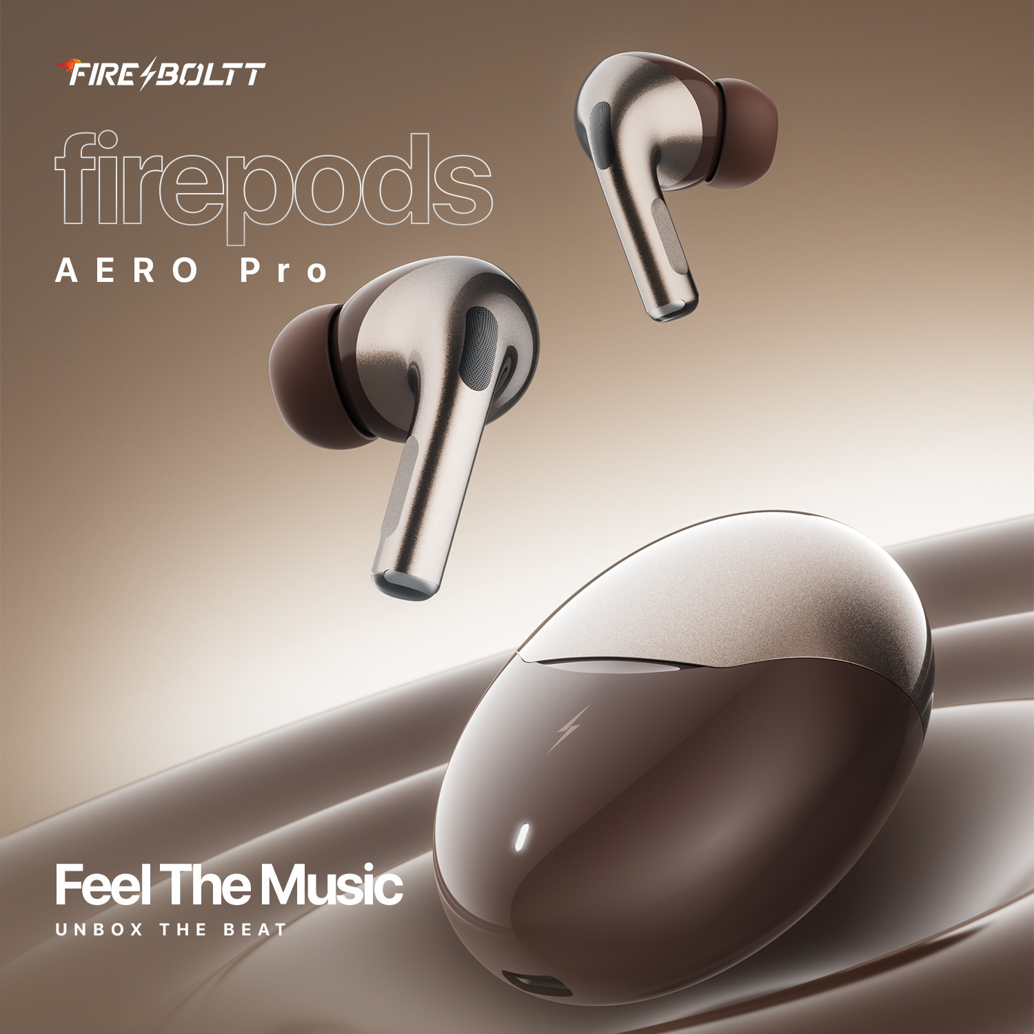 Image of Fire-Boltt Aero Pro TWS Earbuds, Custom EQ Profiles, 50H Battery, Quad Mic ENC, BT 5.4 Bluetooth