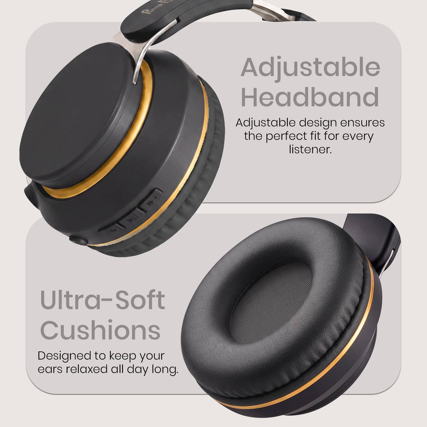 PunnkFunnk FusionBeat 70H Battery Bluetooth Headphones - Image 4
