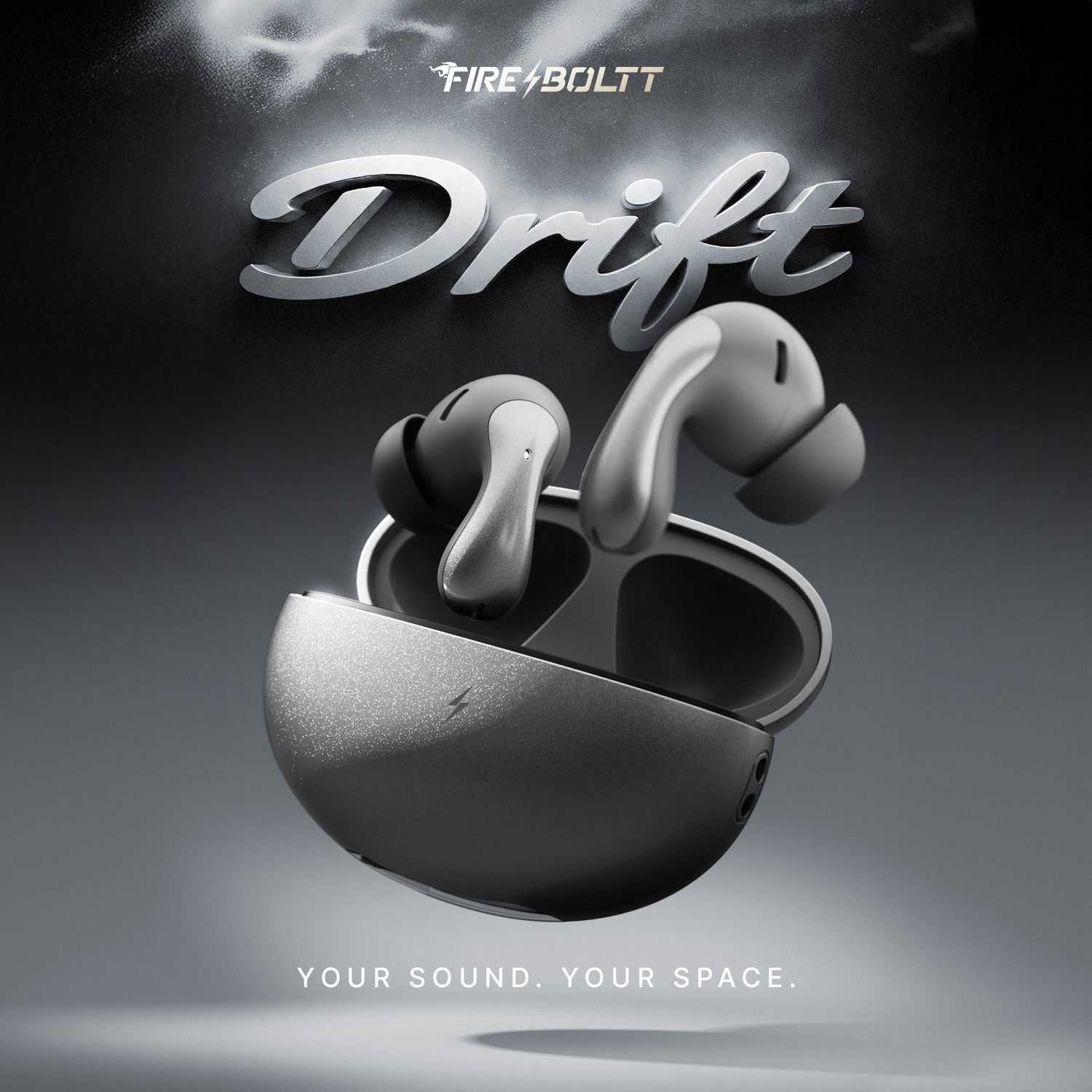 Image of Fire-Boltt Aero Drift TWS Earbuds, Custom EQ Profiles 50H Battery Display Case Quad Mic ENC Bluetooth