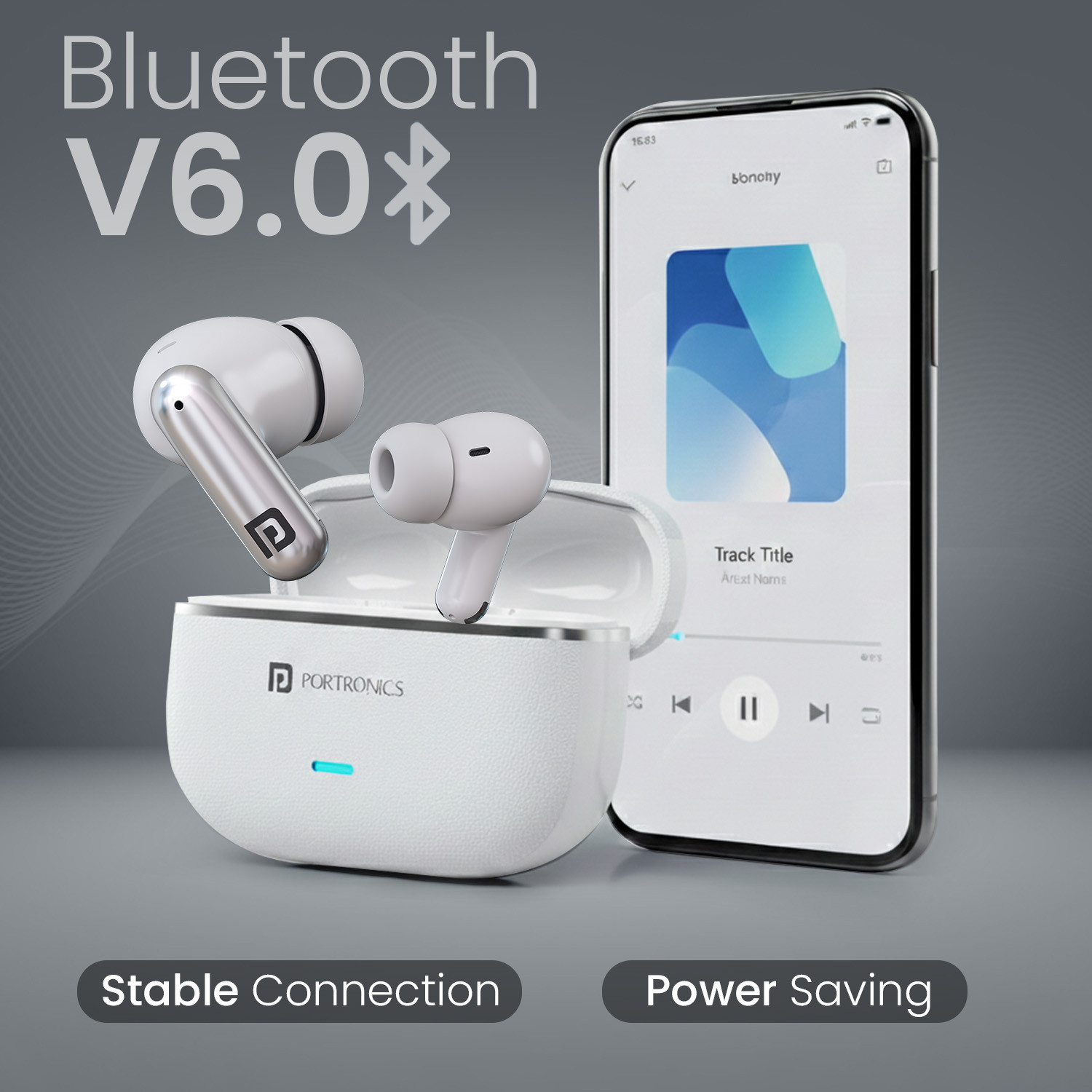 Image of Portronics Twins One + In Ear TWS earbuds with Game & Music Mode, Upto 30 Hours Playtime Bluetooth