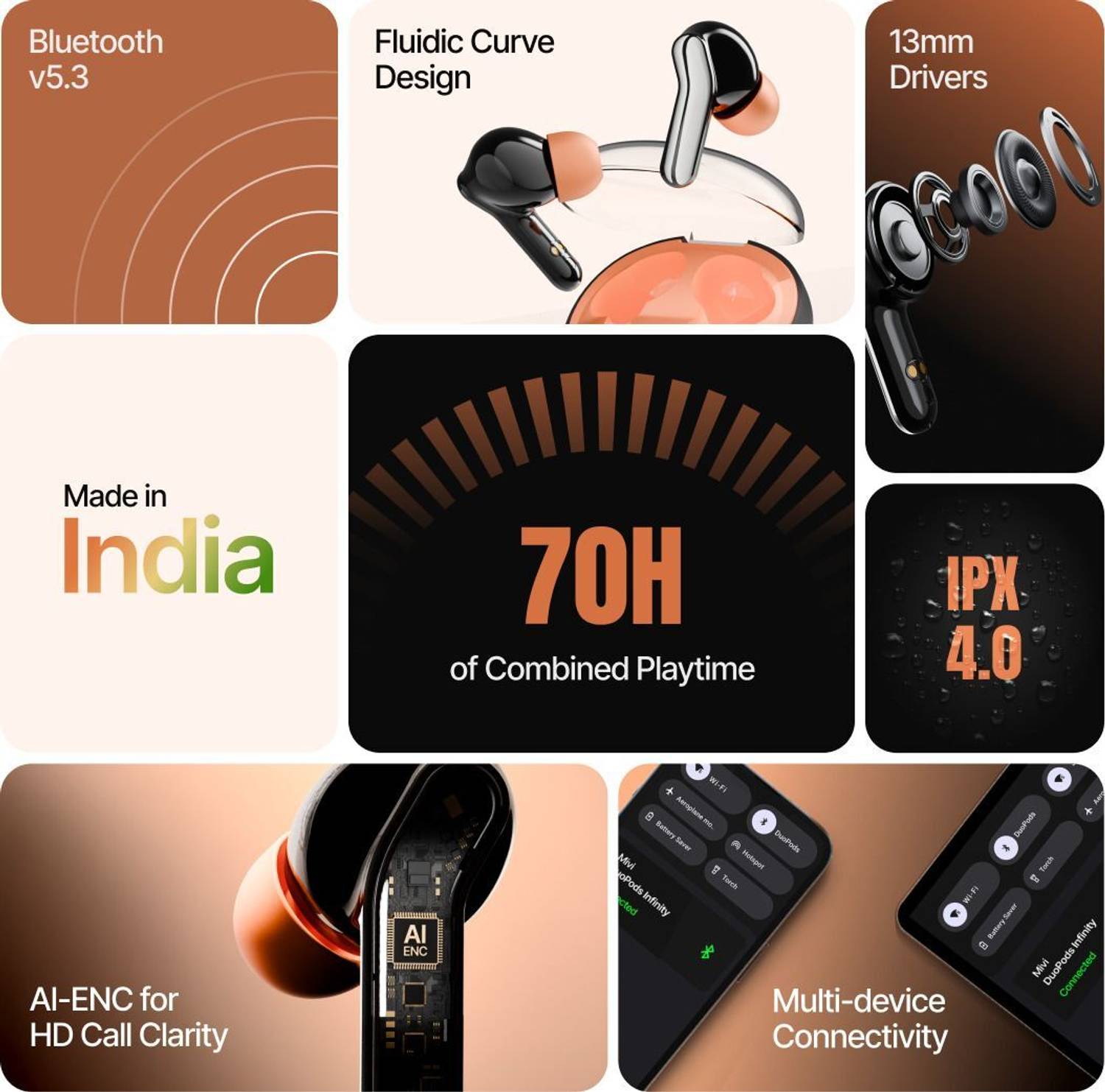 Mivi Duopods Infinity Bluetooth Earbuds - Image 2