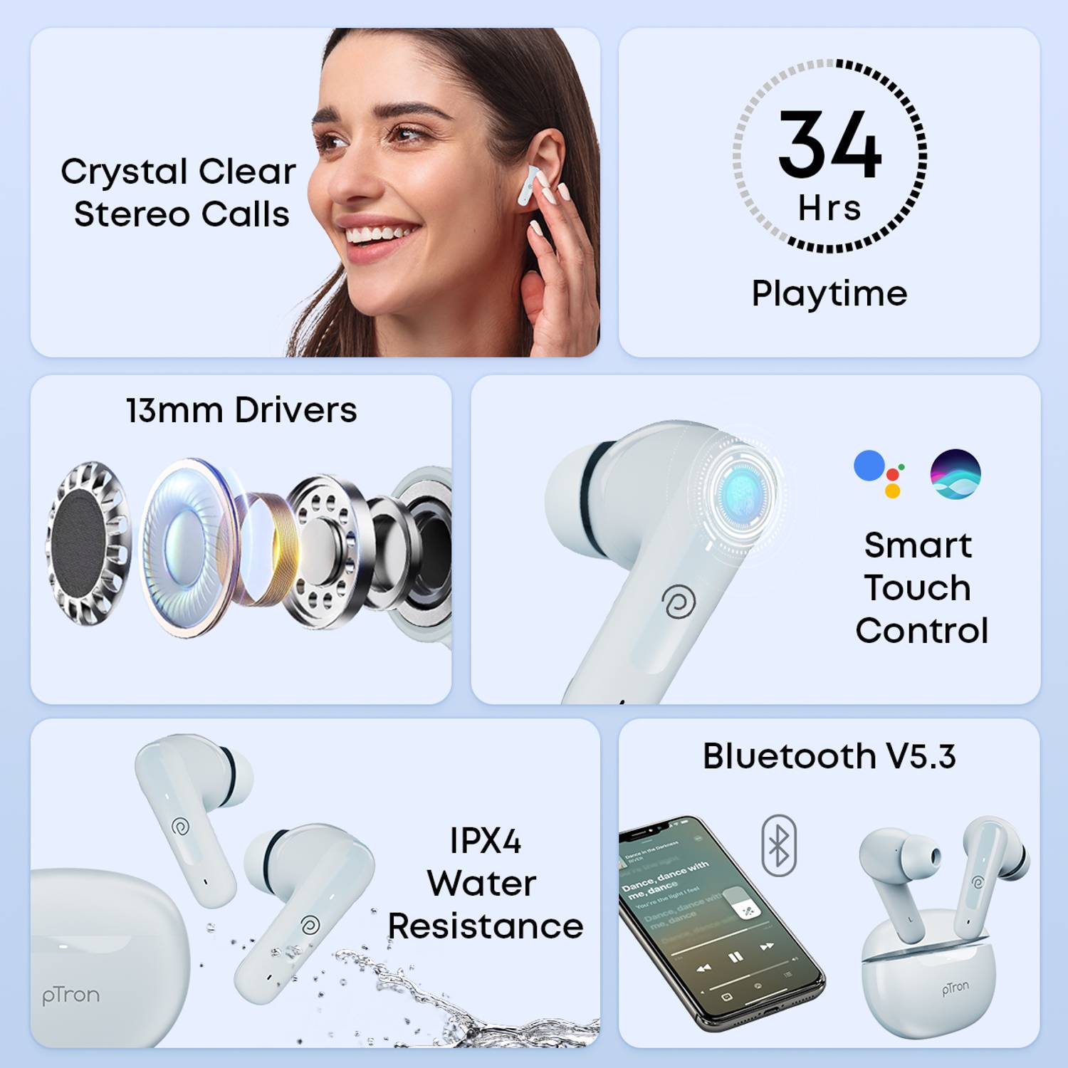 PTron Bassbuds Vibe Bluetooth Headset - Image 2