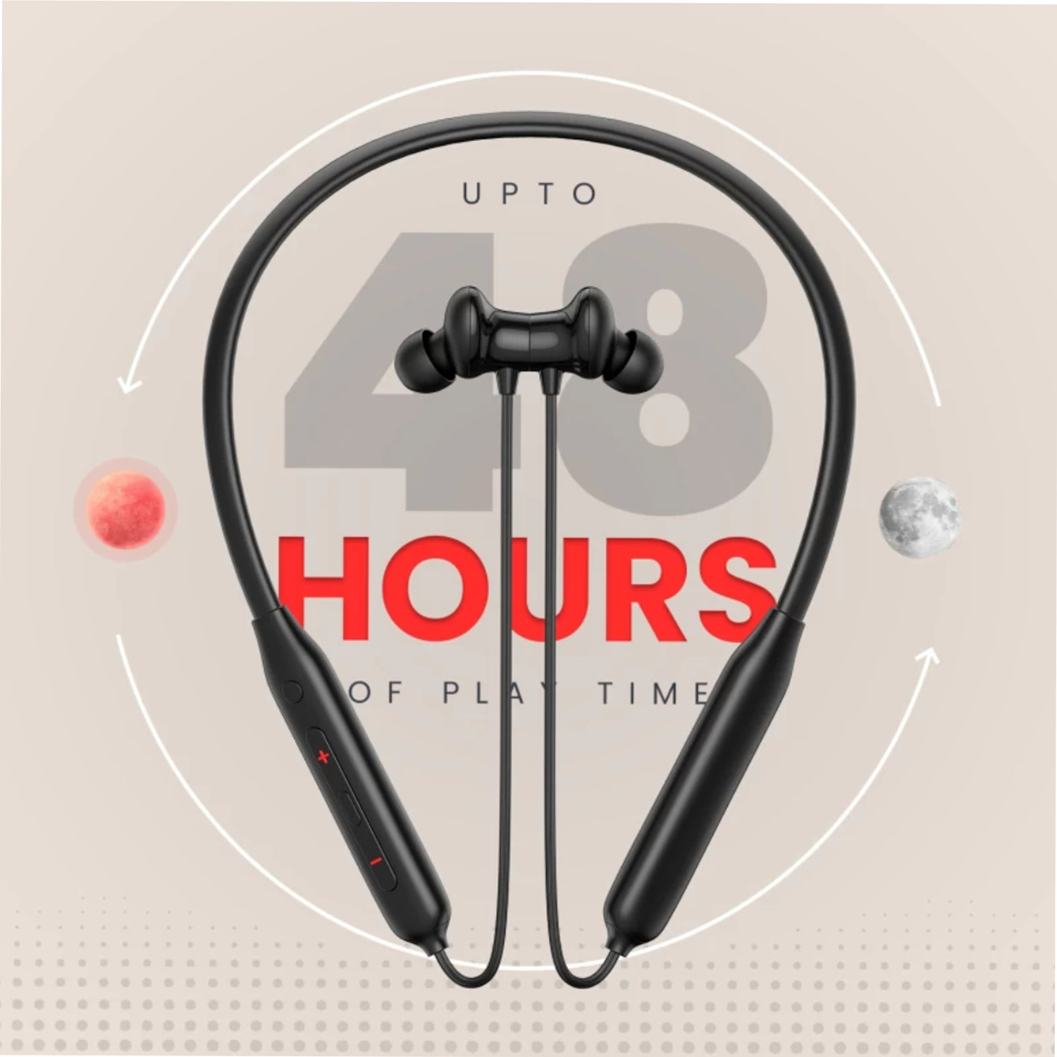 Image of Qvee Bullets Q2 - MAGNETIC POWER OFF /ON 48Hr Playtime Headphone Neckband Earphone-95 Bluetooth Gaming