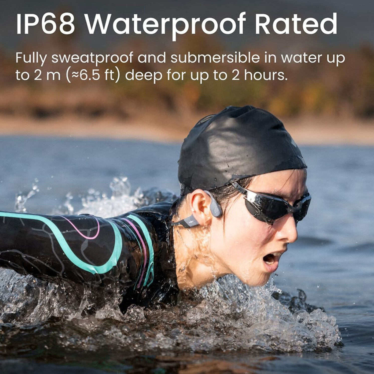 Image of Shokz OpenSwim Pro Bone Conduction Sports Waterproof 9hr Playtime Headphone Bluetooth