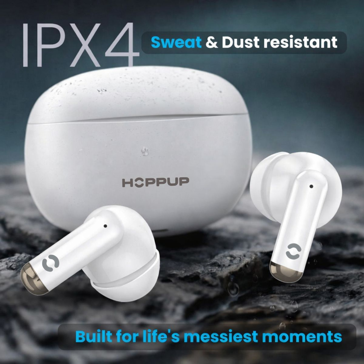 Image of HOPPUP AirDoze H40 Earbuds with 40H PlayTime, 40MS Low Latency, AI ENC & 5.4v Bluetooth