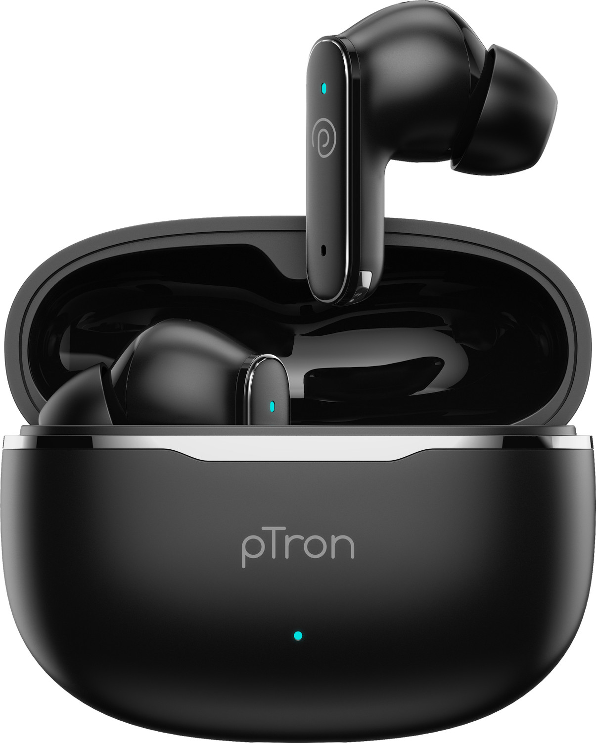 Image of PTron Bassbuds Eon w / 45hrs Playtime, 13mm Drivers, AI-ENC Calls,Custom EQ, Mobile App Bluetooth