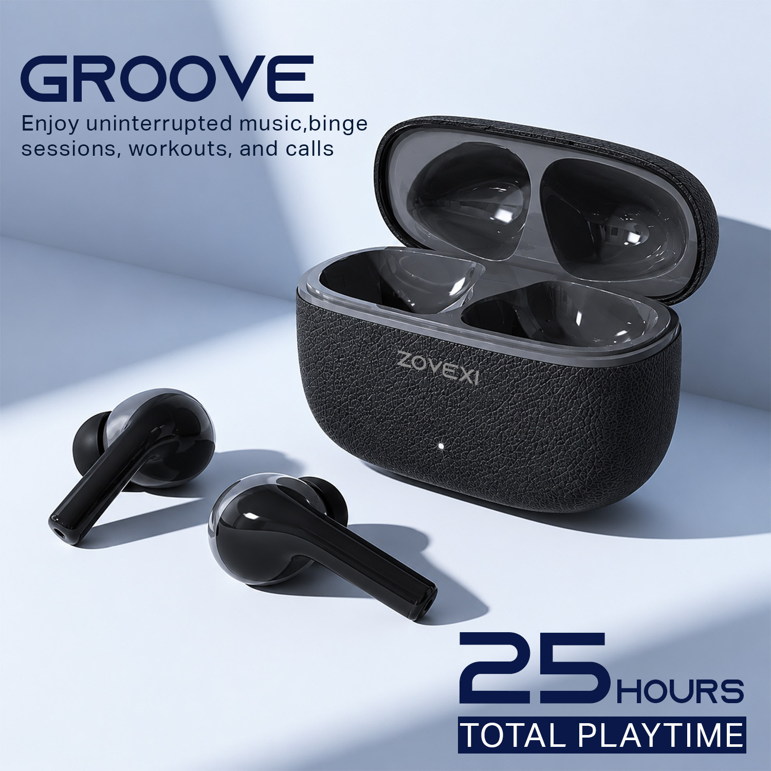 Image of Zovexi Airbuds True Wireless Earbuds with 13mm Drivers,Upto 30 Hours Playtime Bluetooth