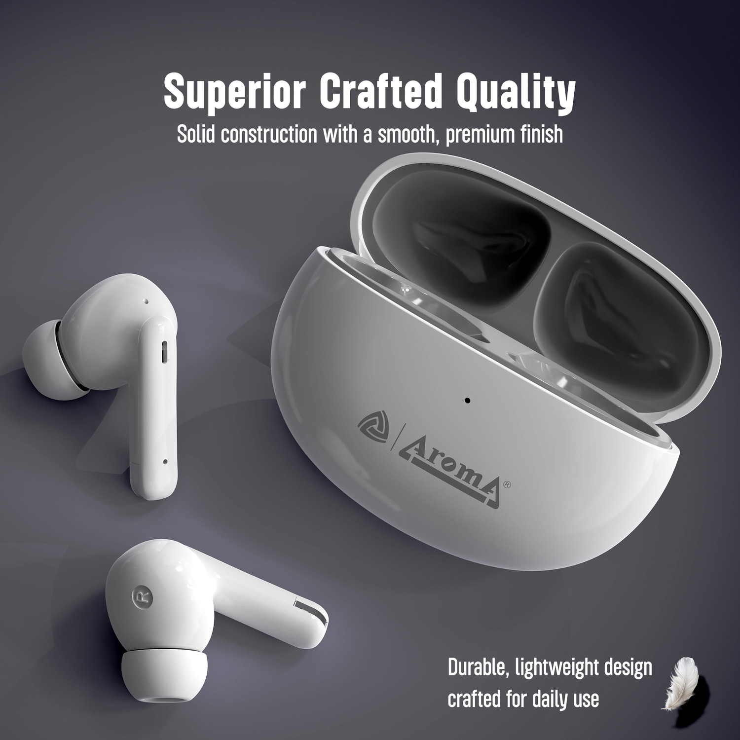 Image of Aroma NB126 Royal Upto 40 Hours Playtime*Fast Charging Dual Pairing Heavy Bass Earbuds Bluetooth