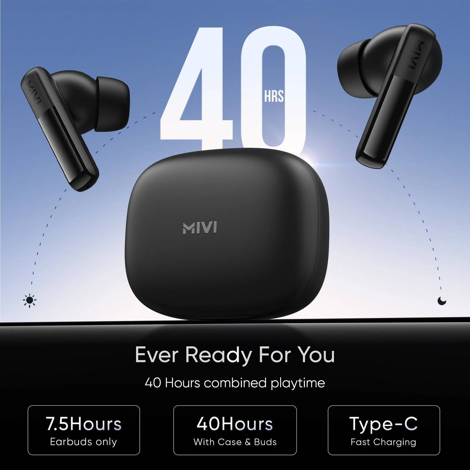 Mivi Duopods K2, 40Hrs PT, HD Call, Fast Charging, 50ms Latency,IPX4, - Image 4