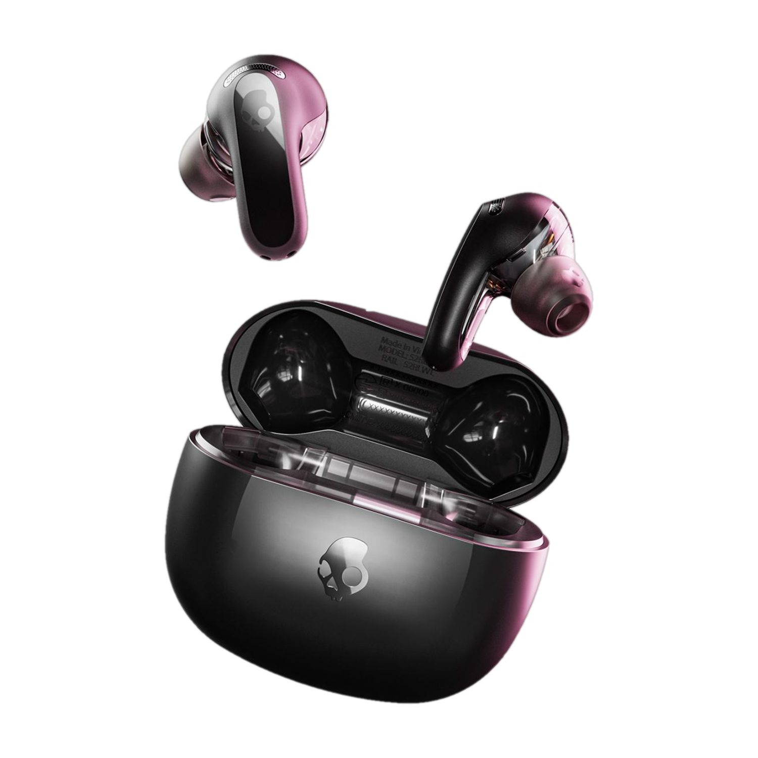 Skullcandy Rail ANC TWS 4-mic,Wireless Charging Case, Dual Pairing